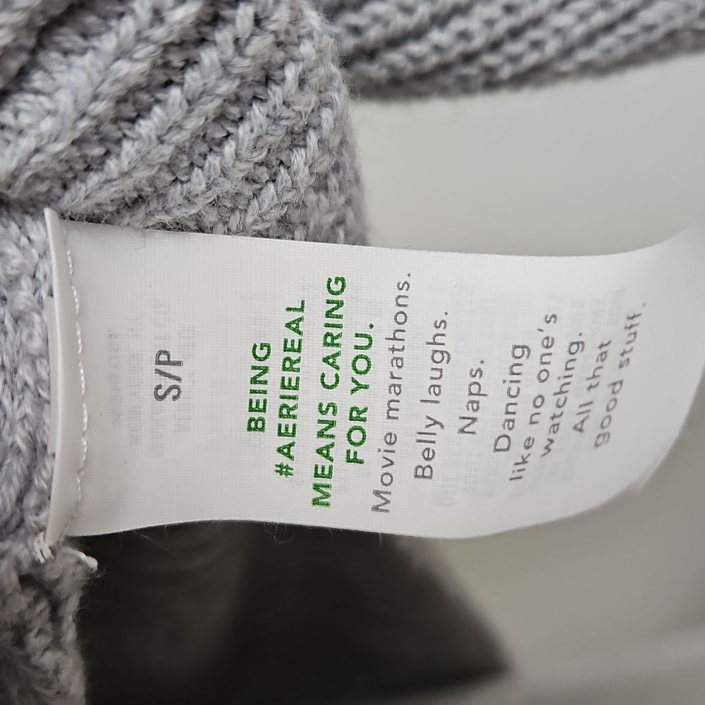 Aerie Women's Gray Heanley Oversized Knit Sweater Size S - Picture 12 of 13